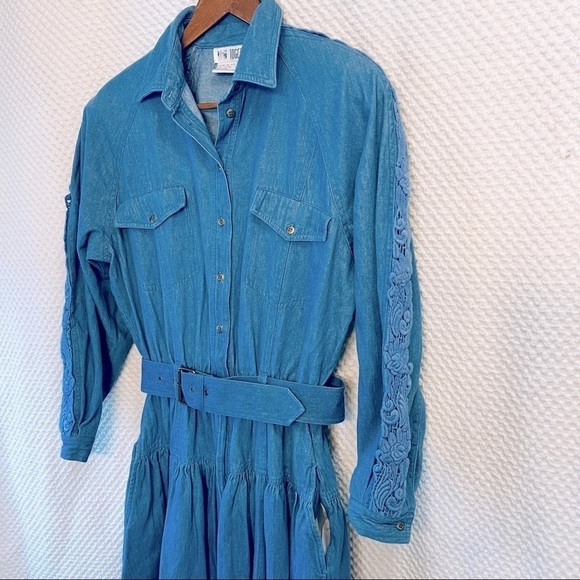 Together Dresses & Skirts - Vintage 80's Denim Maxi Dress